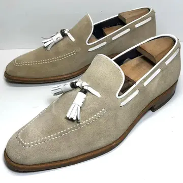 리갈 REGAL 24cm 남성용 비트 스웨이드 로퍼 베이지