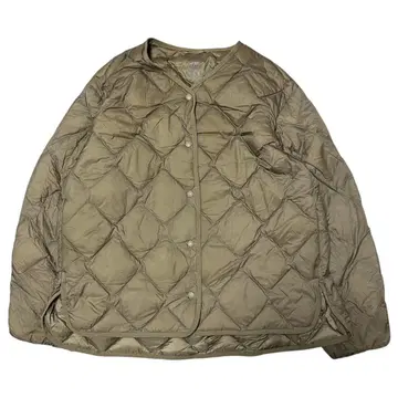 ULTRA LIGHT DOWN 베이지 퀼팅 자켓