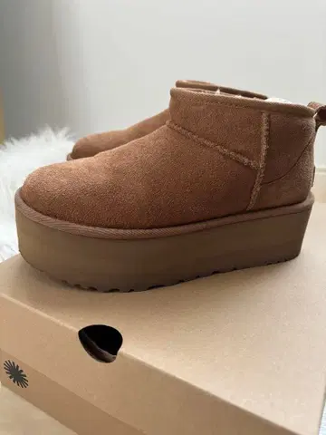 브라운 스웨이드 플랫폼 어그 부츠