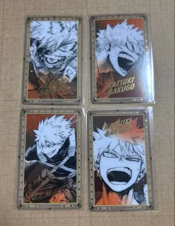 히로아카전 원화전 금박 클리어 카드 바쿠고 카츠키 4종 컴플리트