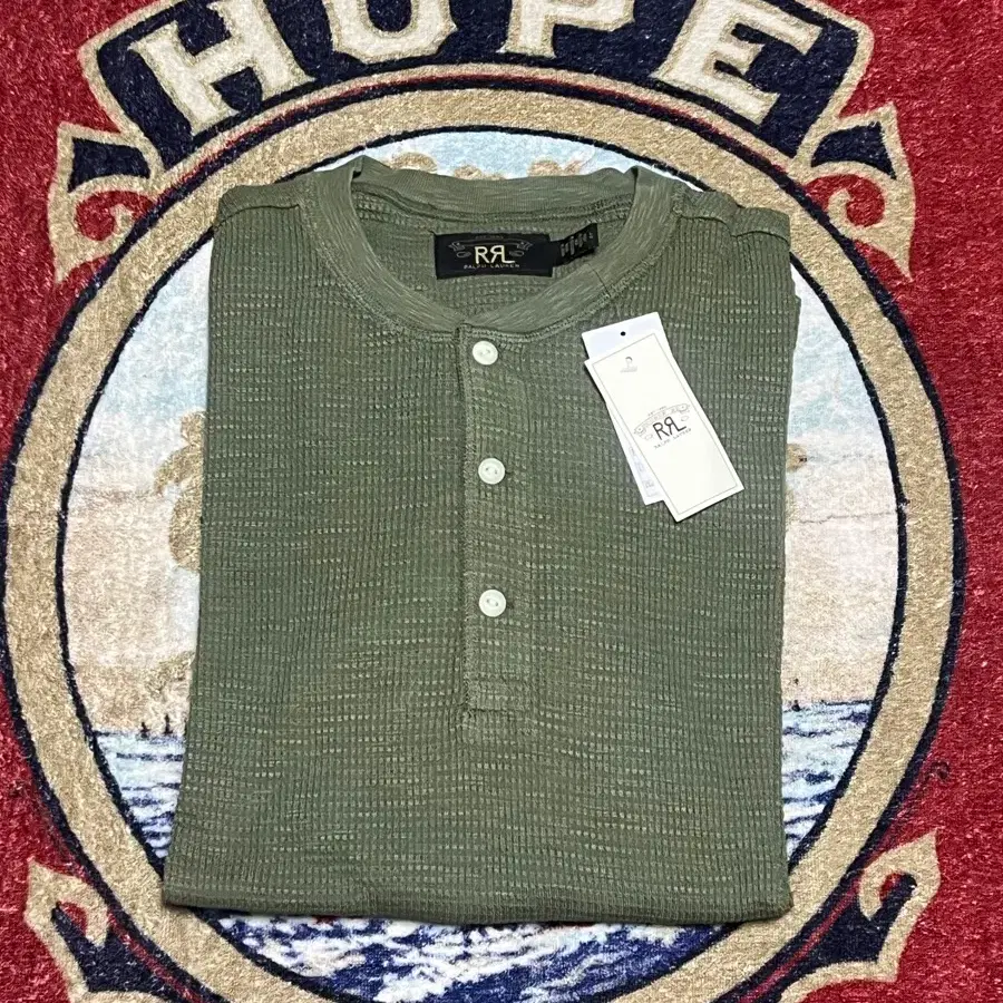 RRL Waffle Knit Henry Shirt #rrl,#더블알엘,#헨리넥,#와플니트,#헨리