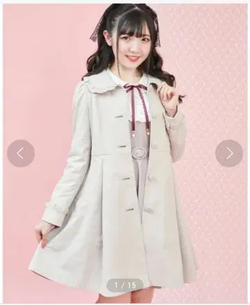 Secret Honey 버슬 스프링 코트 베이지