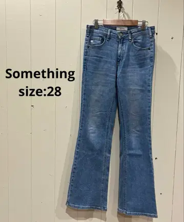 썸씽 데님 팬츠 LISA 플레어 SKY31 28 청바지 팬츠