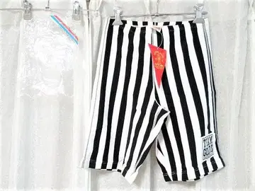 새상품 80년대 빈티지 골드짐 바디빌딩 스패츠 화이트 블랙 L