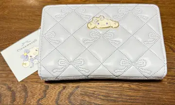 산리오 시나모롤 퀼팅 이단 접이식 지갑 스카이블루