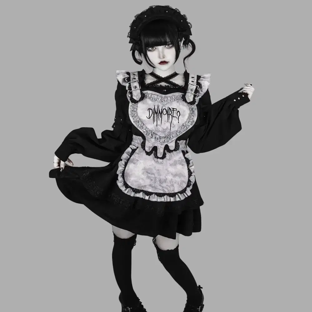 Dimmoire Drip Heart Maid Setup Size M on Bunjang Global Site.