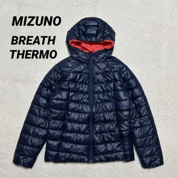 Mizuno 블레스서모 미광택 충전솜 자켓 후드 부착 네이비 XL