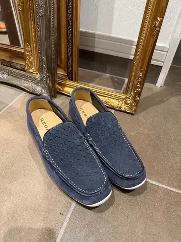 REGAL 네이비 뜨개질 로퍼