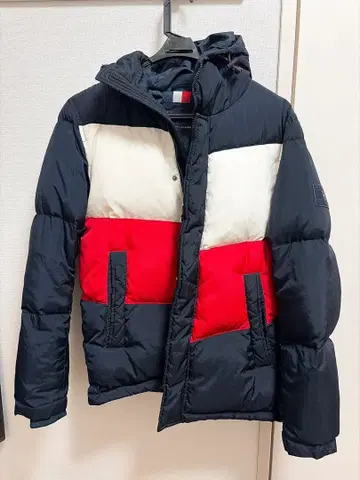 TOMMY HILFIGER 다운 자켓 네이비/화이트/레드