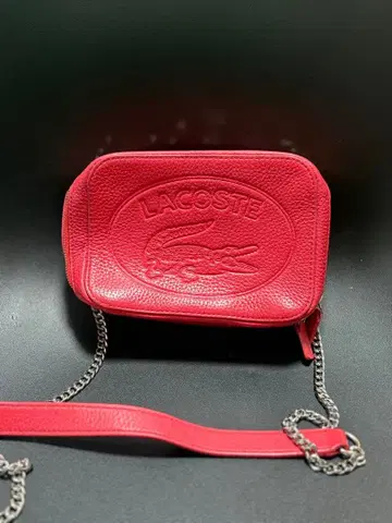 LACOSTE 레드 숄더백