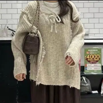 LOWRYS FARM 로리즈팜 2WAY 프린지 멜란지 LS