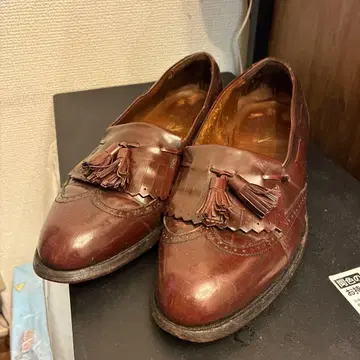 USA제 태슬 로퍼 부츠 가죽 신발 브라운