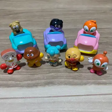 호빵맨 피규어 자동차 세트 목욕공 가챠폰