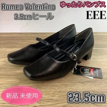 펌프스 블랙 23.5cm 취업활동 오피스 로우힐 스트랩