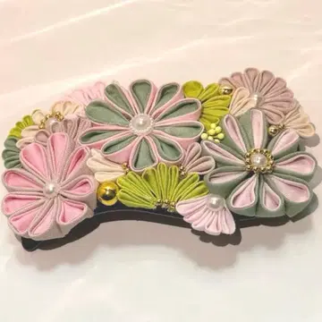 츠마미자이쿠 꽃 머리 장식 펄 장식 머리핀