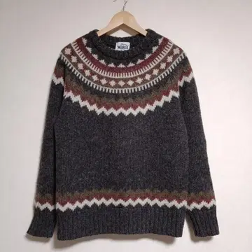 70s 80s 울리치 노르딕 울 니트 홍콩제