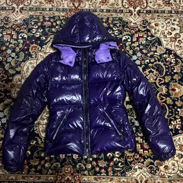 MONCLER 후드 부착 다운 자켓 보라색