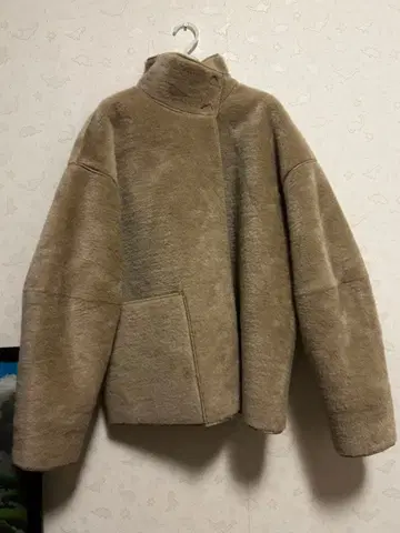 미사용품 [ TODAYFUL ] 스탠드 카라 보아 자켓 베이지