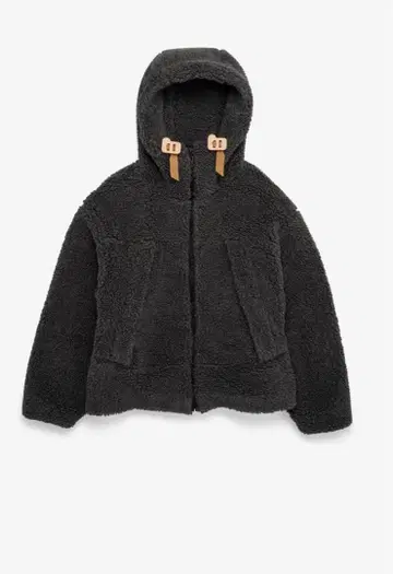 신 다크 그레이 보아 후드 자켓 울리치