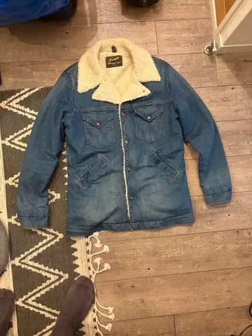 Wrangler 데님 자켓 쉘 카라 부착