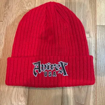 AVIREX 레드 니트 모자