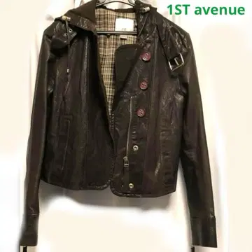 가죽 자켓 Y2K 한국 후드 M 다크 브라운 1ST avenue
