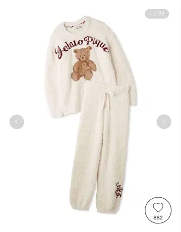 젤라또 스노우 베어 자카드 풀오버 & 롱 팬츠
