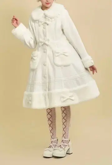 axes kawaii 스노우 돌체 코트 화이트