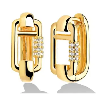 여성용 귀걸이 스와로브스키 링 귀걸이 후프 귀걸이 알레르기 프리