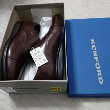 [미사용 새상품] 켄포드 다크 브라운 24.5cm 스트레이트 팁