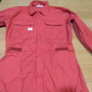 1벌 야마다 타츠 AUTO-BI 레드 오버롤 작업복 빨간색