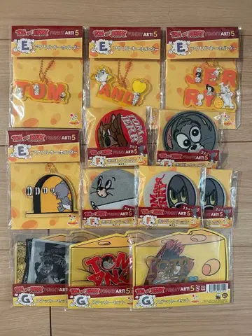 제일복권 톰과 제리 아크릴 키링 배지 스티커 세트