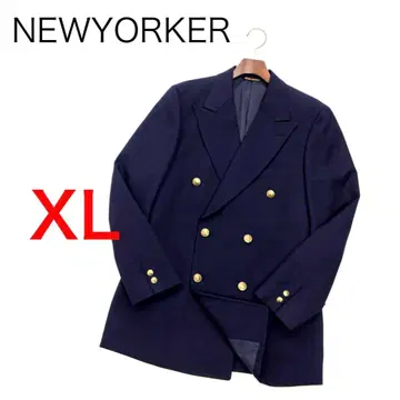 H4984 뉴요커 금장 버튼 더블 블레이저 Y2K