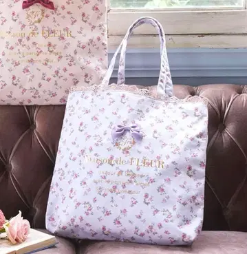 메종 드 플뢰르 오리지널 플라워 프린트 토트백 플라워 꽃무늬