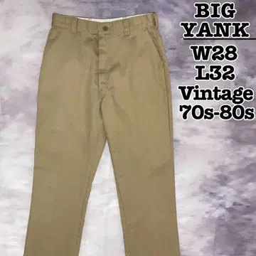 70s-80s BIG YANK 워크 팬츠 베이지 W28 L33 구제 의류