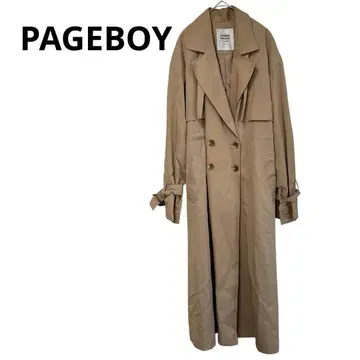 [페이지 보이] 트렌치코트 여성용 긴팔 얇은 소재 롱 M