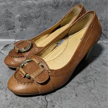 ing 잉그 6621 (23) 가죽 벨트 브라운 펌프스