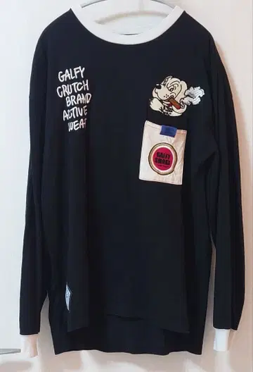 GALFY 갈스모포켓 롱 티셔츠 블랙 L 남녀 공용