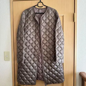 UNIQLO XL 퀼팅 다운 자켓 브라운