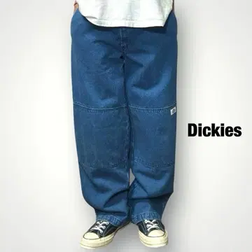 Dickies 데님 더블니 워크 팬츠 루즈핏 34