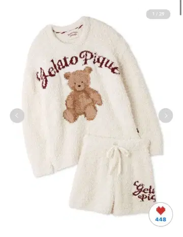 [ 새상품 ] 스노우 베어 자카드 풀오버 & 숏팬츠