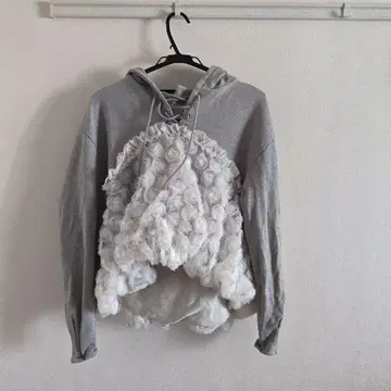 아사기니뇨 POPPY 튤 도킹 후디 (그레이)