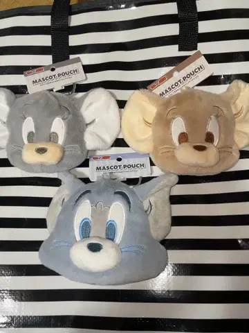 톰과 제리 카라비너 부착 봉제 인형 지퍼 마스코트