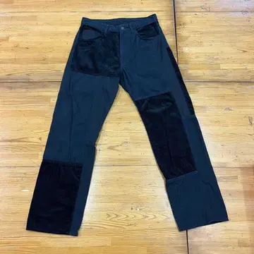 빔즈 코듀로이 패치워크 팬츠 블랙