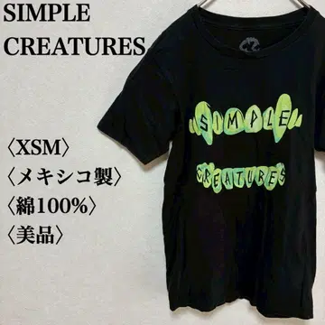 [ 새상품급 ] 심플 크리처스 T셔츠 블랙 멕시코제 밴딩T 프린트