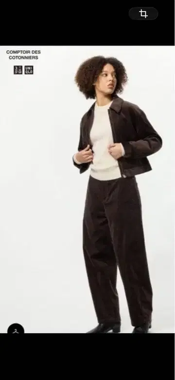 유니클로 코듀로이 커브 팬츠 브라운 S 사이즈