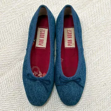 PINK HOUSE 플랫슈즈 발레 슈즈 데님 핑크하우스