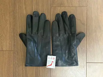 [ 카가와의 테부쿠로 ] 일본제 가죽 장갑 블랙 미사용 새상품