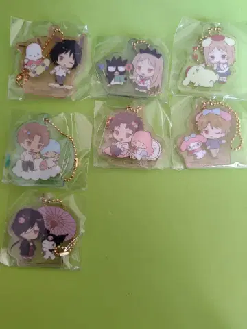 나츠메 우인장 산리오 캐릭터즈 콜라보 아크릴 키링 2종 세트