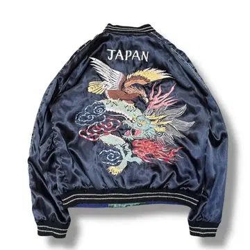 테일러 토요 스카잔 자수 수베니어 자켓 블랙 그린 L